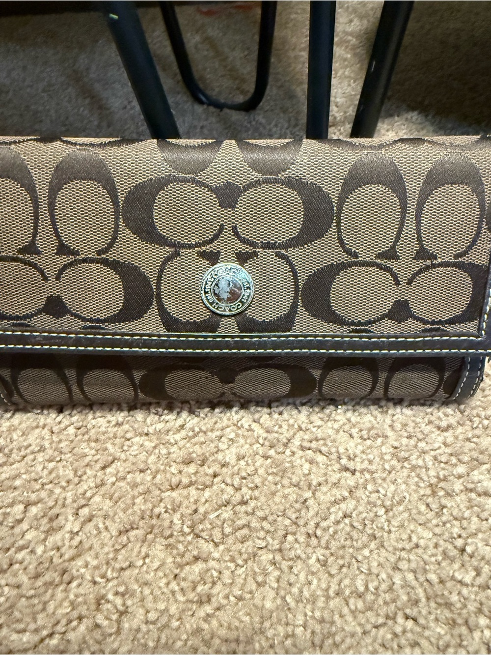 Coach signature Jacquard wallet
